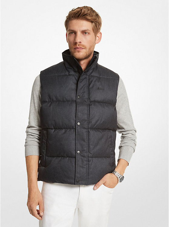 Hanworth Brushed Twill Quilted Vest | Michael Kors MC69593