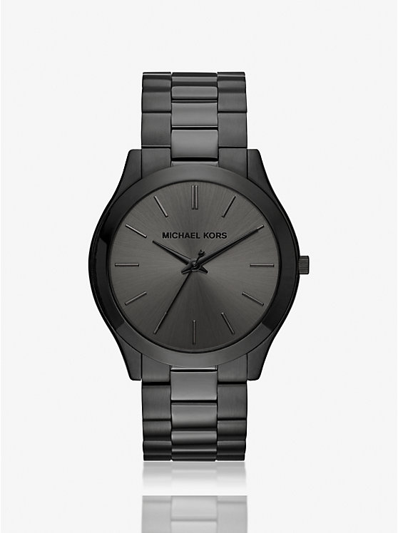 Oversized Slim Runway Black-Tone Watch | Michael Kors MK8507