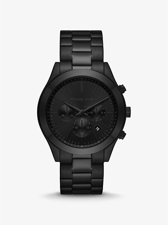 Oversized Slim Runway Black-Tone Watch | Michael Kors MK8919
